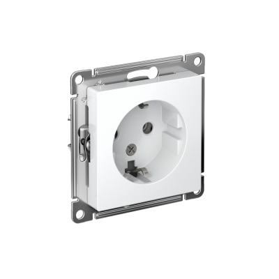 Розетка с заземлением  Белый AtlasDesign Systeme Electric механизм